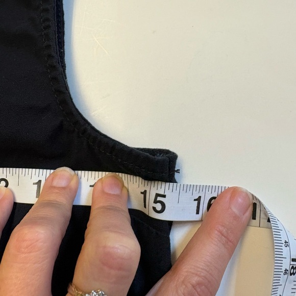 H&M Black sleeveless muscle crop tee top blouse pull strings zip back size XXS - Picture 6 of 7